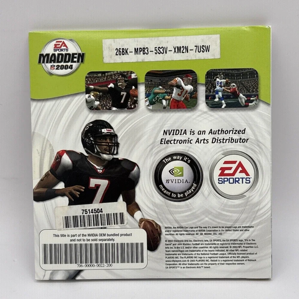 2004 Madden Football Video Game PC CD-ROM EA Sports Electronic Arts